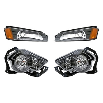 Replacement - 4-Piece Kit (Driver and Passenger Side Fog Lights, Driver and Passenger Side Turn Signal/Parking Lights) (CAPA Certified)