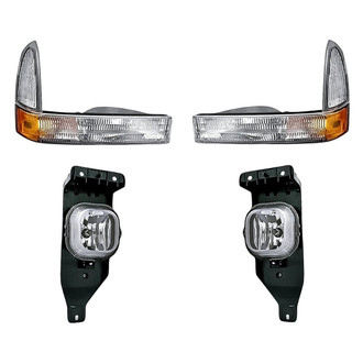 Replacement - 4-Piece Kit (Driver and Passenger Side Fog Lights, Driver and Passenger Side Turn Signal/Parking Lights) (CAPA Certified)