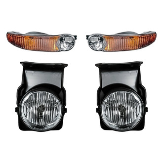 Replacement - 4-Piece Kit (Driver and Passenger Side Fog Lights, Driver and Passenger Side Turn Signal/Parking Lights) (CAPA Certified)