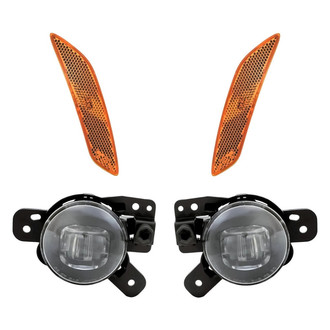 Replacement - 4-Piece Kit (Driver and Passenger Side Fog Lights, Driver and Passenger Side Marker Lights) (CAPA Certified)