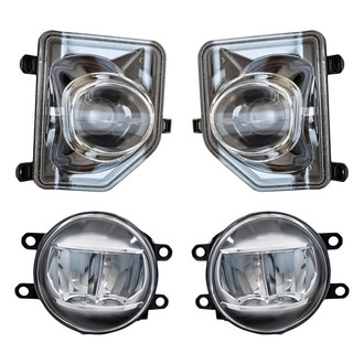Replacement - 4-Piece Kit (Driver and Passenger Side Fog Lights, Driver and Passenger Side Cornering Lights) (CAPA Certified)