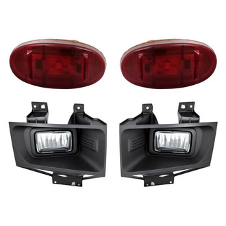 Replacement - 4-Piece Kit (Driver and Passenger Side Fog Lights, Driver and Passenger Side Rear Marker Lights) (CAPA Certified)