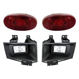 Replacement - 4-Piece Kit (Driver and Passenger Side Fog Lights, Driver and Passenger Side Rear Marker Lights) (CAPA Certified)