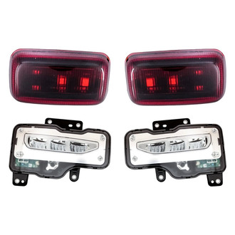 Replacement - 4-Piece Kit (Driver and Passenger Side Fog Lights, Driver and Passenger Side Rear Marker Lights) (CAPA Certified)