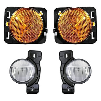 Replacement - 4-Piece Kit (Driver and Passenger Side Fog Lights, Driver and Passenger Side Marker Lights) (CAPA Certified)