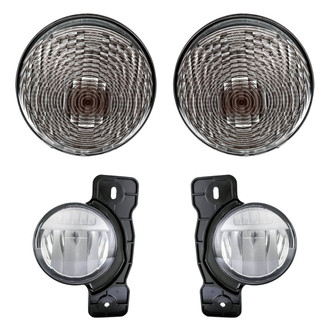 Replacement - 4-Piece Kit (Driver and Passenger Side Fog Lights, Driver and Passenger Side Turn Signal/Parking Lights) (CAPA Certified)
