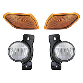 Replacement - 4-Piece Kit (Driver and Passenger Side Fog Lights, Driver and Passenger Side Marker Lights) (CAPA Certified)