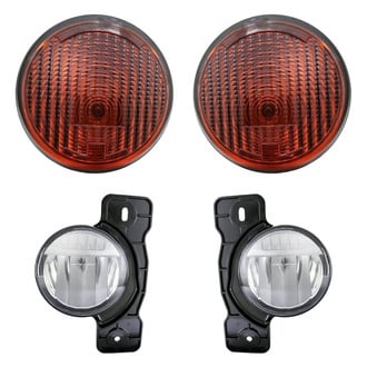 Replacement - 4-Piece Kit (Driver and Passenger Side Fog Lights, Driver and Passenger Side Turn Signal/Parking Lights) (CAPA Certified)