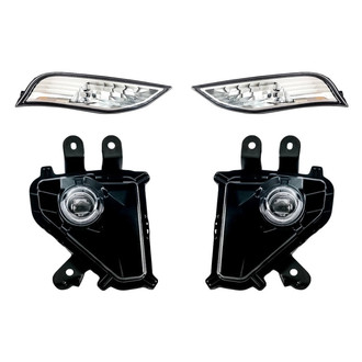 Replacement - 4-Piece Kit (Driver and Passenger Side Fog Lights, Driver and Passenger Side Turn Signal/Parking Lights Lens) (CAPA Certified)