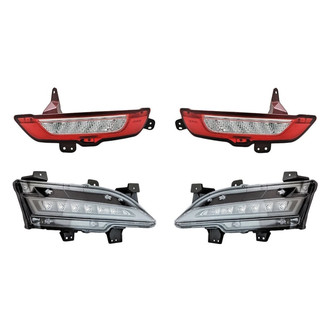 Replacement - 4-Piece Kit (Driver and Passenger Side Daytime Running Lights, Driver and Passenger Side Rear Marker Lights) (CAPA Certified)