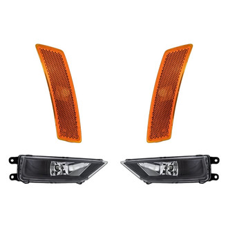 Replacement - 4-Piece Kit (Driver and Passenger Side Fog Lights, Driver and Passenger Side Marker Lights) (CAPA Certified)