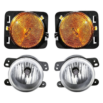 Replacement - 4-Piece Kit (Driver and Passenger Side Fog Lights, Driver and Passenger Side Marker Lights) (CAPA Certified)