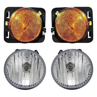 Replacement - 4-Piece Kit (Driver and Passenger Side Fog Lights Lens and Housing, Driver and Passenger Side Marker Lights) (CAPA Certified)