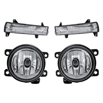 Replacement - 4-Piece Kit (Driver and Passenger Side Fog Lights, Driver and Passenger Side Turn Signal/Parking Lights) (CAPA Certified)