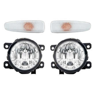 Replacement - 4-Piece Kit (Driver and Passenger Side Fog Lights, Driver and Passenger Side Marker Lights) (CAPA Certified)