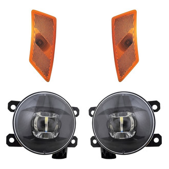 Replacement - 4-Piece Kit (Driver and Passenger Side Fog Lights, Driver and Passenger Side Marker Lights) (CAPA Certified)