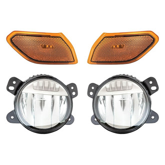 Replacement - 4-Piece Kit (Driver and Passenger Side Fog Lights, Driver and Passenger Side Marker Lights) (CAPA Certified)