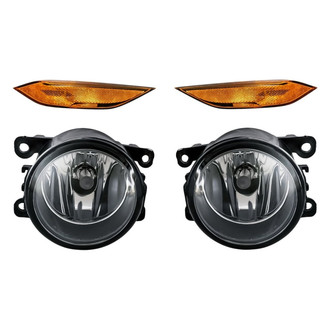Replacement - 4-Piece Kit (Driver and Passenger Side Fog Lights, Driver and Passenger Side Marker Lights) (CAPA Certified)