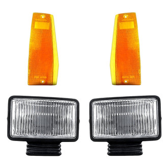 Replacement - 4-Piece Kit (Driver and Passenger Side Fog Lights, Driver and Passenger Side Turn Signal/Corner Lights) (Standard Line)