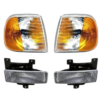 Replacement - 4-Piece Kit (Driver and Passenger Side Fog Lights, Driver and Passenger Side Turn Signal/Corner Lights) (Standard Line)