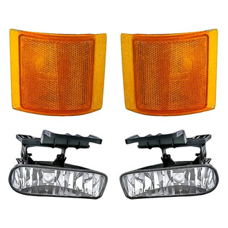 Replacement - 4-Piece Kit (Driver and Passenger Side Fog Lights, Driver and Passenger Side Lower Turn Signal/Corner Lights) (Standard Line)