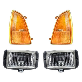 Replacement - 4-Piece Kit (Driver and Passenger Side Fog Lights, Driver and Passenger Side Turn Signal/Corner Lights) (Standard Line)