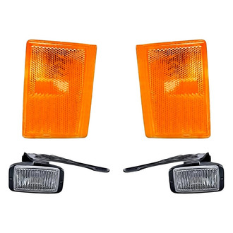 Replacement - 4-Piece Kit (Driver and Passenger Side Fog Lights, Driver and Passenger Side Lower Turn Signal/Corner Lights) (Standard Line)