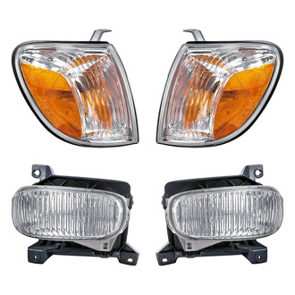 Replacement - 4-Piece Kit (Driver and Passenger Side Fog Lights, Driver and Passenger Side Turn Signal/Corner Lights) (CAPA Certified)