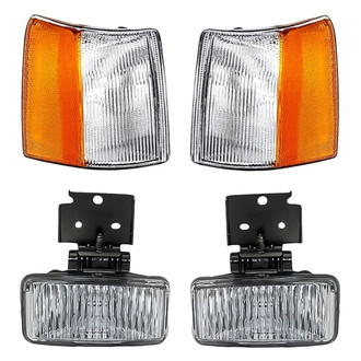 Replacement - 4-Piece Kit (Driver and Passenger Side Fog Lights, Driver and Passenger Side Turn Signal/Corner Lights) (Standard Line)
