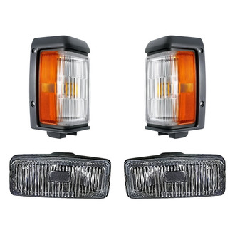 Replacement - 4-Piece Kit (Driver and Passenger Side Fog Lights, Driver and Passenger Side Turn Signal/Corner Lights) (Standard Line)