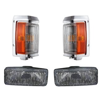 Replacement - 4-Piece Kit (Driver and Passenger Side Fog Lights, Driver and Passenger Side Turn Signal/Corner Lights) (Standard Line)