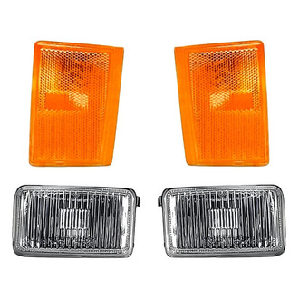 Replacement - 4-Piece Kit (Driver and Passenger Side Fog Lights, Driver and Passenger Side Lower Turn Signal/Corner Lights) (Standard Line)