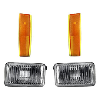 Replacement - 4-Piece Kit (Driver and Passenger Side Fog Lights, Driver and Passenger Side Turn Signal/Corner Lights) (Standard Line)