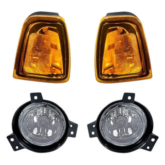 Replacement - 4-Piece Kit (Driver and Passenger Side Fog Lights, Driver and Passenger Side Turn Signal/Corner Lights) (CAPA Certified)