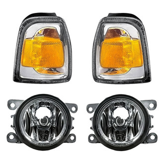 Replacement - 4-Piece Kit (Driver and Passenger Side Fog Lights, Driver and Passenger Side Turn Signal/Corner Lights) (Standard Line)