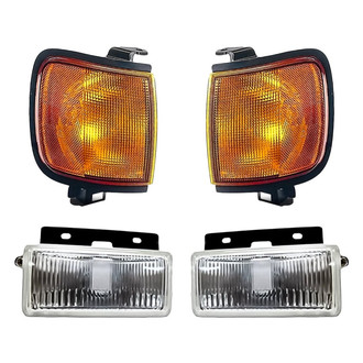 Replacement - 4-Piece Kit (Driver and Passenger Side Fog Lights, Driver and Passenger Side Turn Signal/Corner Lights Lens and Housing) (Standard Line)