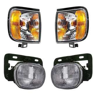 Replacement - 4-Piece Kit (Driver and Passenger Side Fog Lights, Driver and Passenger Side Turn Signal/Corner Lights) (Standard Line)