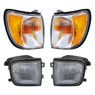 Replacement - 4-Piece Kit (Driver and Passenger Side Fog Lights, Driver and Passenger Side Turn Signal/Corner Lights) (Standard Line)