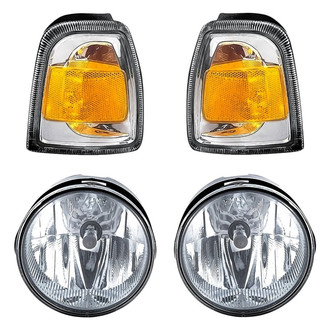 Replacement - 4-Piece Kit (Driver and Passenger Side Fog Lights, Driver and Passenger Side Turn Signal/Corner Lights) (CAPA Certified)