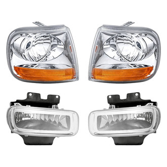 Replacement - 4-Piece Kit (Driver and Passenger Side Fog Lights, Driver and Passenger Side Turn Signal/Corner Lights) (Standard Line)