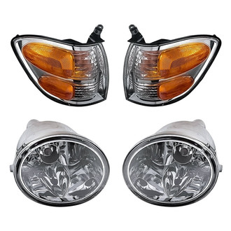 Replacement - 4-Piece Kit (Driver and Passenger Side Fog Lights, Driver and Passenger Side Turn Signal/Corner Lights) (Standard Line)