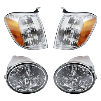 Replacement - 4-Piece Kit (Driver and Passenger Side Fog Lights, Driver and Passenger Side Turn Signal/Corner Lights) (Standard Line)