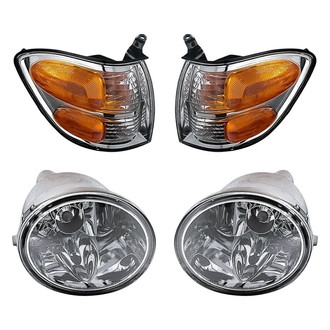 Replacement - 4-Piece Kit (Driver and Passenger Side Fog Lights, Driver and Passenger Side Turn Signal/Corner Lights) (CAPA Certified)