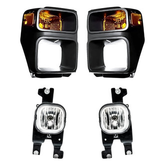 Replacement - 4-Piece Kit (Driver and Passenger Side Fog Lights, Driver and Passenger Side Turn Signal/Corner Lights) (CAPA Certified)
