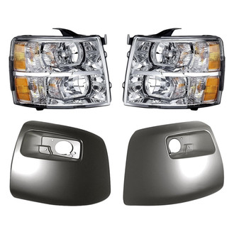 Replacement - 4-Piece Kit (Driver Side Headlight, Front Driver Side Bumper End, Front Passenger Side Bumper End, Passenger Side Headlight)