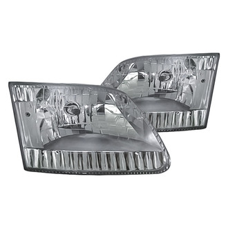 Replacement - Driver and Passenger Side Chrome Euro Headlights