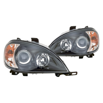 Replacement - Driver and Passenger Side Black Projector Headlights