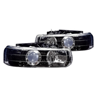 Replacement - Driver and Passenger Side Black Projector Headlights