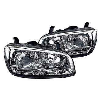 Replacement - Driver and Passenger Side Chrome Halo Projector Headlights
