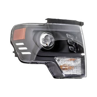 Replacement - Passenger Side Black Projector LED Headlight